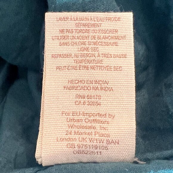 Free People | Sweet Tennessee Babydoll Long Sleeve Embroidered Dress in Teal | S - Picture 15 of 15